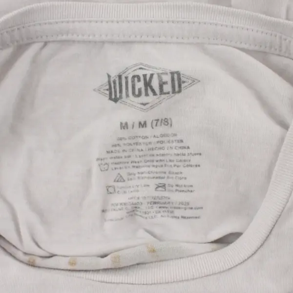 Wicked Short-Sleeved White T-Shirt Girls' Medium 7/8