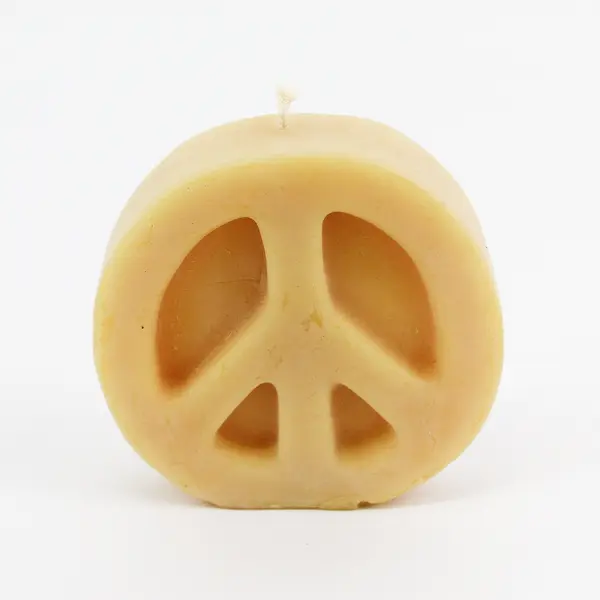 Peace Blossom Candles Beeswax Peace Sign Candle