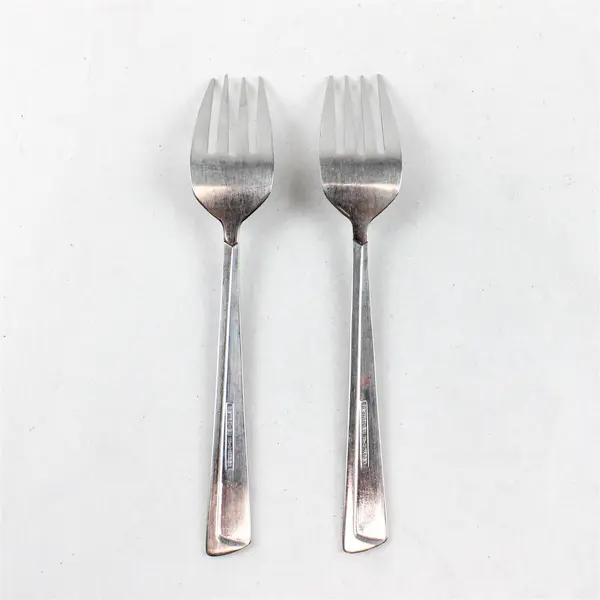 Lot of 2 Retroneu Concept Stainless Steel Salad Forks 6.5"