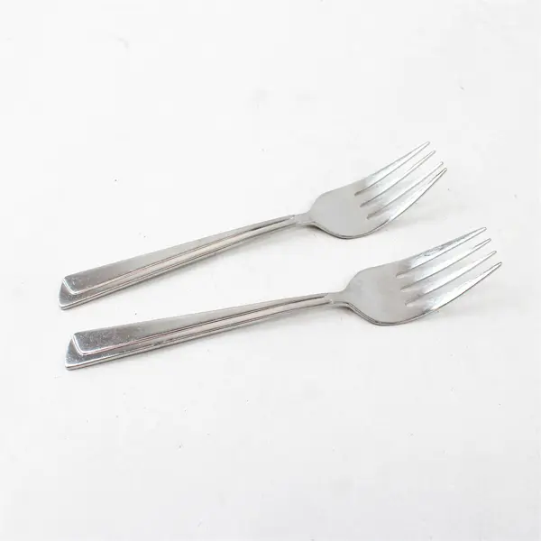 Lot of 2 Retroneu Concept Stainless Steel Salad Forks 6.5"