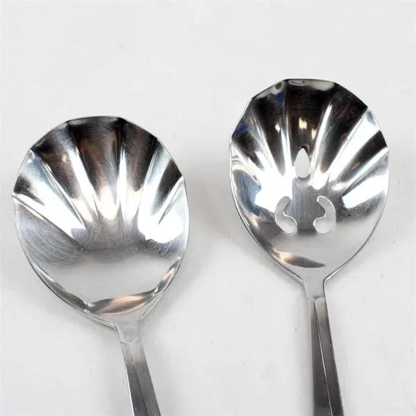 Lot of 2 Retroneu Stainless Steel Shell Serving Spoons 8.5"