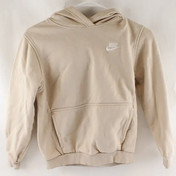 Nike Embroidered Beige Hoodie Youth Medium