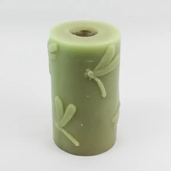 Zodak 7" Green Dragonfly Pillar Candle
