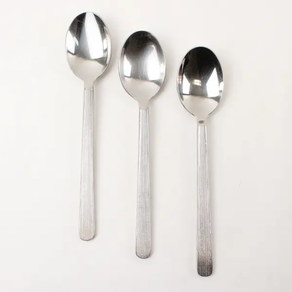 Lot of 3 Retroneu Foliage Stainless Steel Teaspoons 7.5"