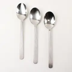 Lot of 3 Retroneu Foliage Stainless Steel Teaspoons 7.5"