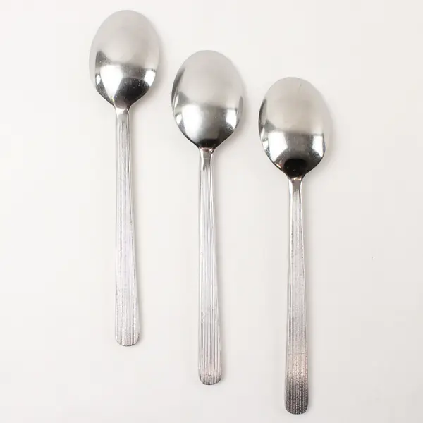 Lot of 3 Retroneu Foliage Stainless Steel Teaspoons 7.5"