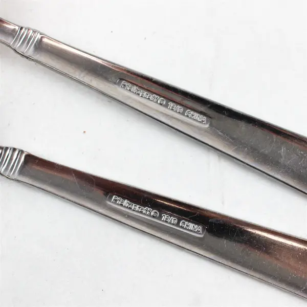 Lot of 4 Pfaltzgraff Parker Frost Stainless Steel Salad Forks 7.5"