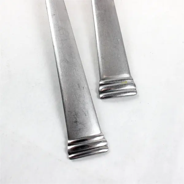 Lot of 4 Pfaltzgraff Parker Frost Stainless Steel Salad Forks 7.5"