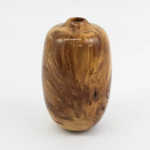 Handmade maple Burl Bud Vase Signed