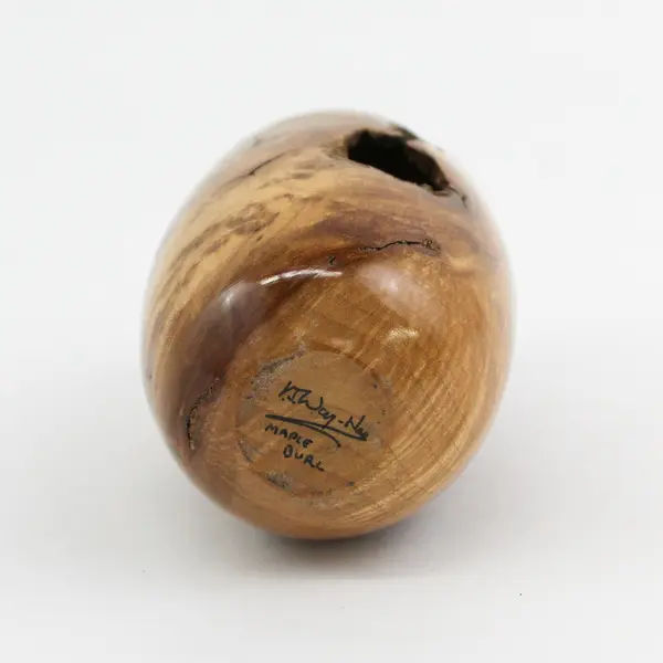 Handmade maple Burl Bud Vase Signed