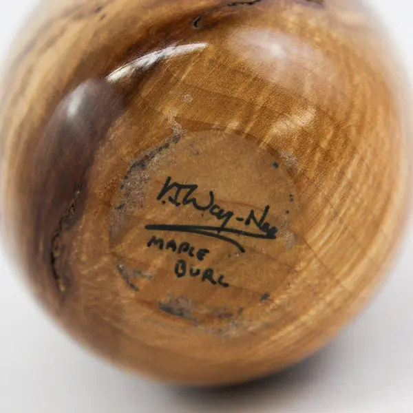 Handmade maple Burl Bud Vase Signed