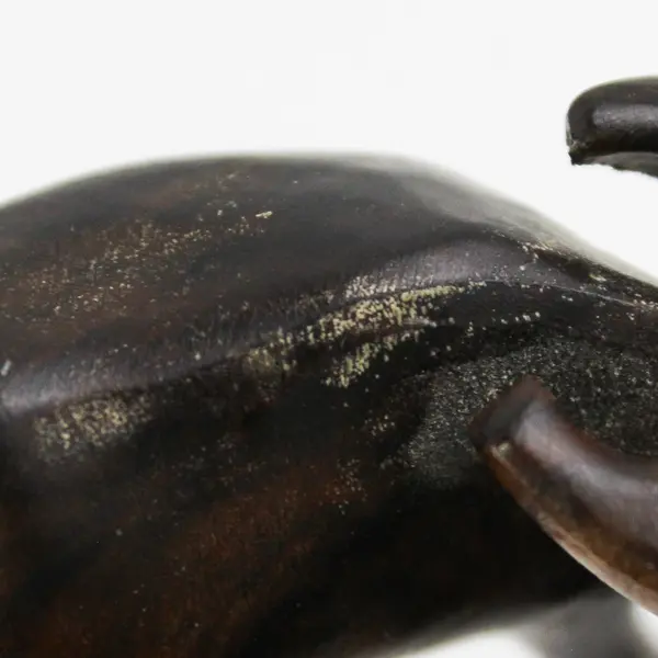VTG Hand Carved Wood Miniature Water Buffalo Sculpture/Figurine 1 1/2” x 2 1/2”