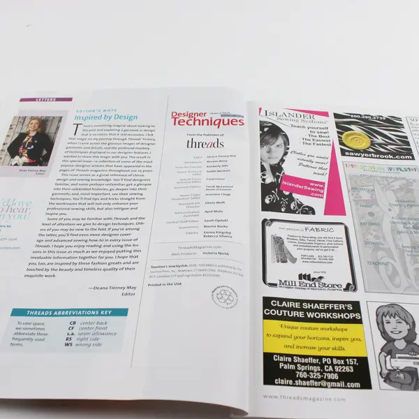 The Best of Threads: Collector's Edition Designer Techniques Spring/Summer 2011