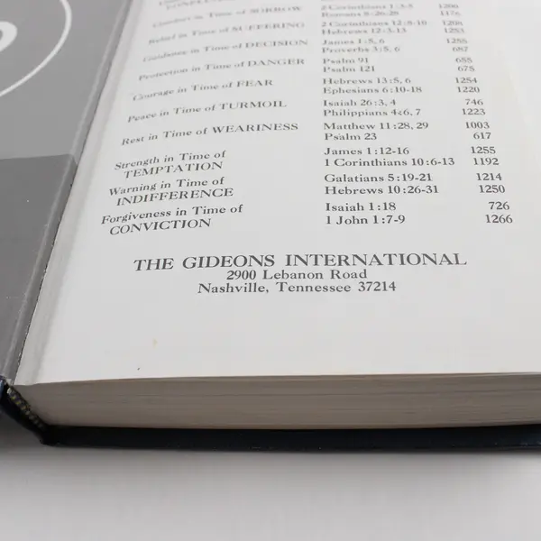 1978 Holy Bible Placed By The Gideons Blue Hardcover New Testament NKJV