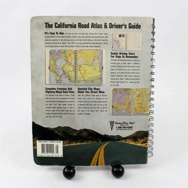 Vintage California Road Atlas & Drivers Guide Paperback - Used