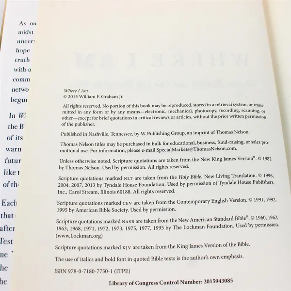 Where Am I by Billy Graham Hardcover Book - Good Preowned