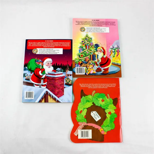Lot of 3 Christmas Holiday Unused Coloring Books 1993 & 1995