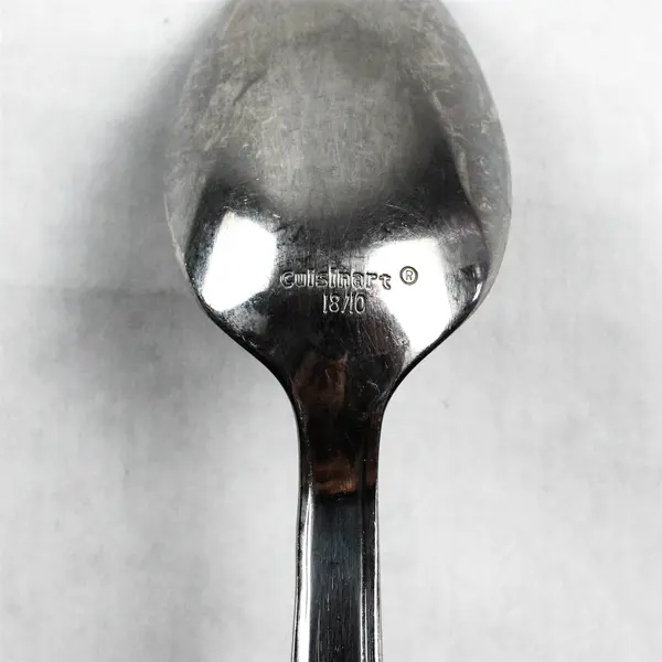 Lot of 2 Cuisinart Westlake Oval Soup Spoon 8" & Dinner Fork 8"