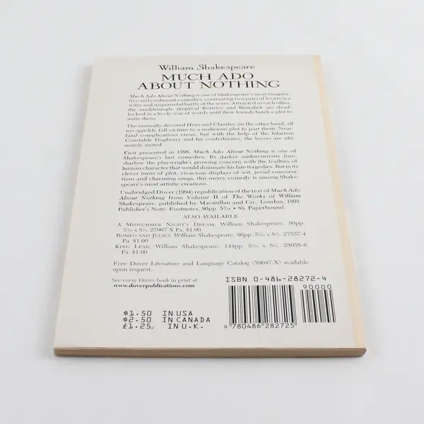 Much Ado About Nothing Play by William Shakespeare Unabridged 1994 PB Good