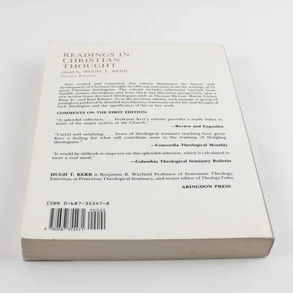 Readings in Christian Thought Edited by Hugh T Kerr 1992 2nd Edition Paperback