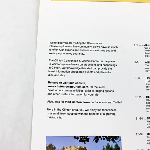 Clinton Iowa Visitors Guide Paperback Book