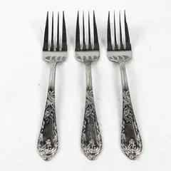 Lot of 3 Reed & Barton Monique Stainless Steel Salad Forks 7.5"