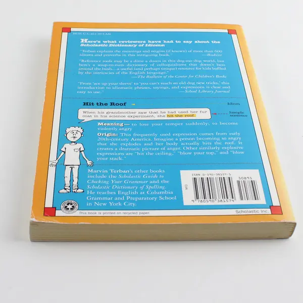 Scholastic Dictionary Of Idioms by Marvin Terban 1998 Paperback Good
