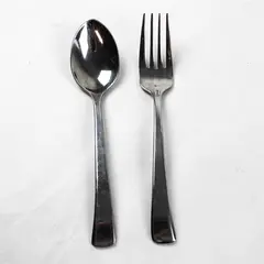 Lot of 2  Reed & Barton New Attitude Stainless Steel Soup Spoon and Salad Fork