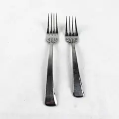 Lot of 2 Reed & Barton New Attitude Stainless Steel Dinner Fork and Salad Fork