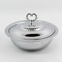 VTG Shelton Ware NYC Chrome Casserole Serving Dish No Liner
