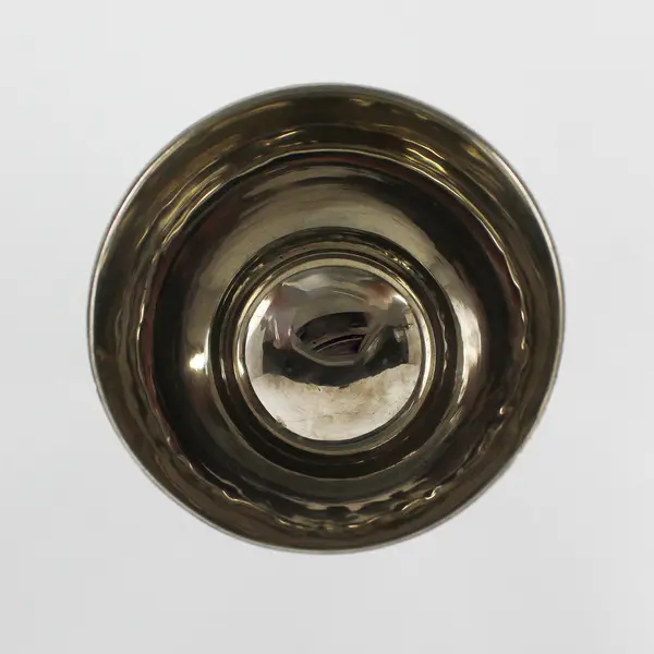 Vintage World Gift Z.Y. India Etched Silver Plate Chalice Goblet 