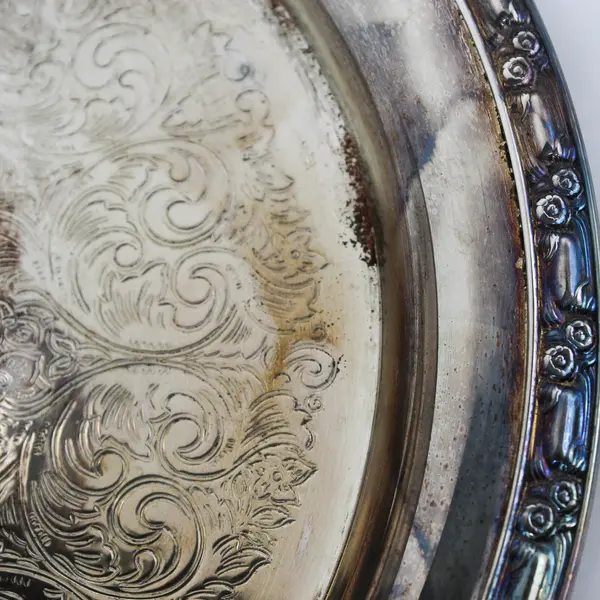 Vtg Oneida  Silver Plate Chip & Dip Serving Tray