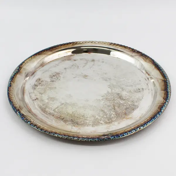 Vtg WM Rogers 171 Silver Plated Serving Tray 12.25"