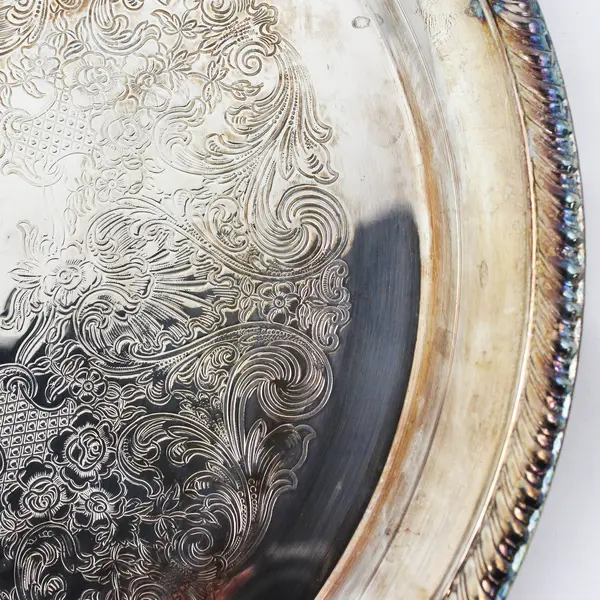 Vtg WM Rogers 171 Silver Plated Serving Tray 12.25"