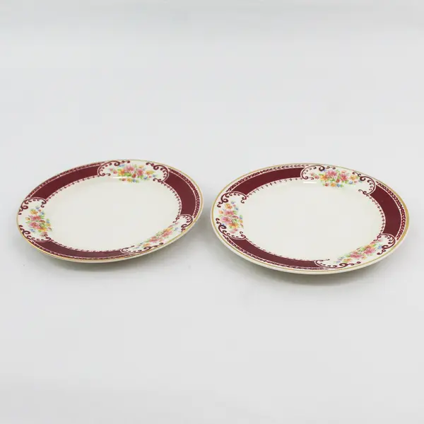 Set of 2 Vintage Homer Laughlin  Majestic Brittany 6.25” Bread Plates Dated 1943