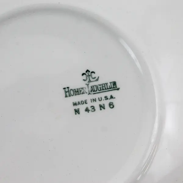 Set of 2 Vintage Homer Laughlin  Majestic Brittany 6.25” Bread Plates Dated 1943