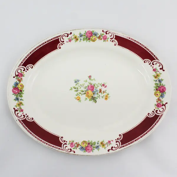 Vintage Homer Laughlin Majestic Brittany Oval Serving Platter 11.5"