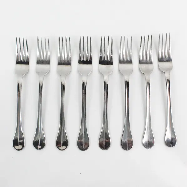 Lot of 8 IKEA Stainless Steel Dining Salad Forks Flatware Silverware