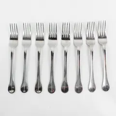 Lot of 8 IKEA Stainless Steel Dining Salad Forks Flatware Silverware