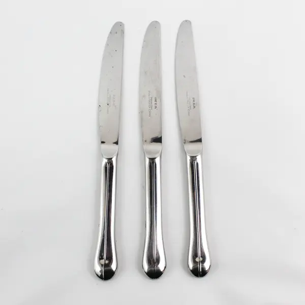 Lot of 3 IKEA Stainless Steel Dining Knives Silverware Flatware Pieces