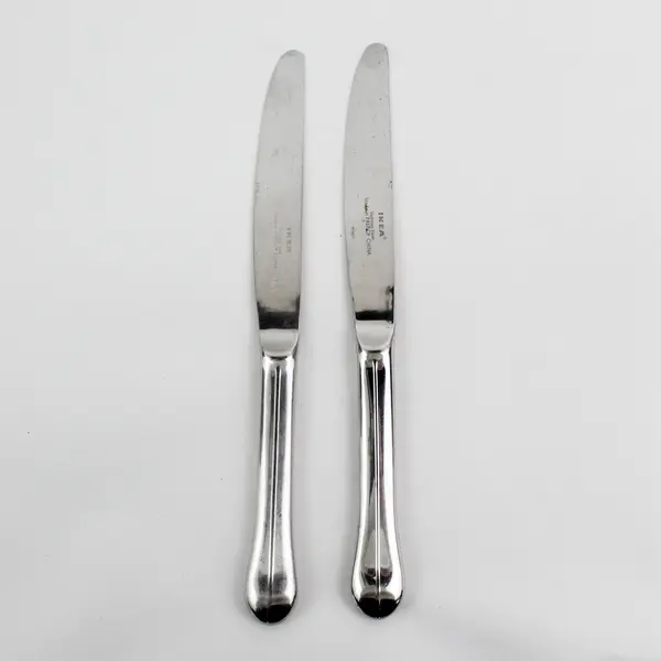 Lot of 2 IKEA Stainless Steel Dining Knives Silverware Flatware Pieces