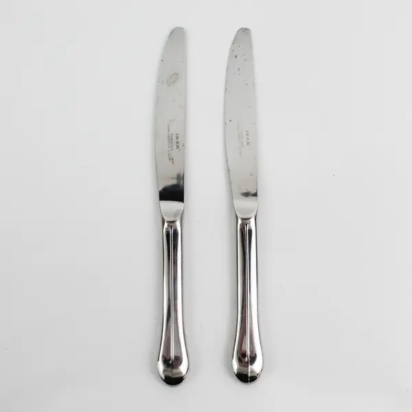 Lot of 2 IKEA Stainless Steel Dining Knives Silverware Flatware Pieces