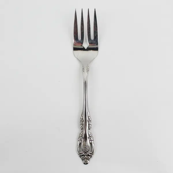 Single Stainless Steel Oneida Michelangelo Serving Fork Silverware  8.5"