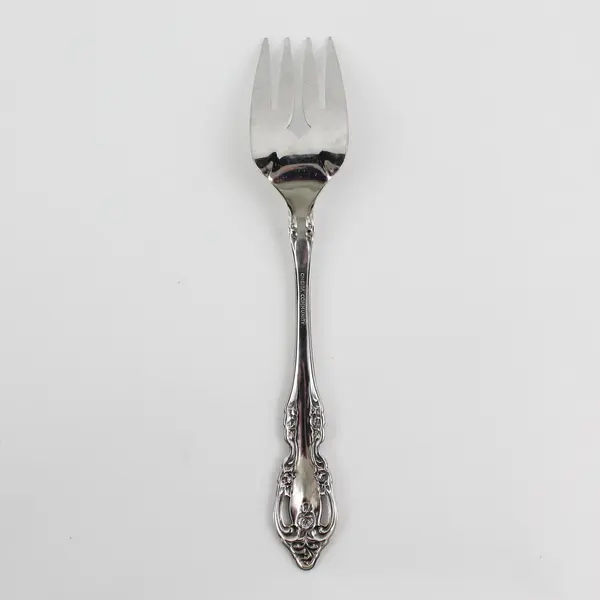 Single Stainless Steel Oneida Michelangelo Serving Fork Silverware  8.5"