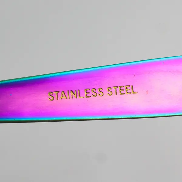 5-Piece Stainless Steel Kitchen Utensil Set Rainbow-Colored Good