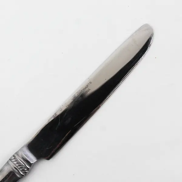 Lot of 6 Cuisinart Flatware CUI17 Pattern Stainless Dinner Knives 9.25" Good