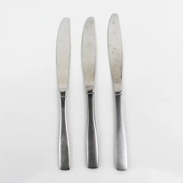Lot of 3 Cambridge Silver Madison Pattern SS Dinner Knives 9" Long 4.25" Handle