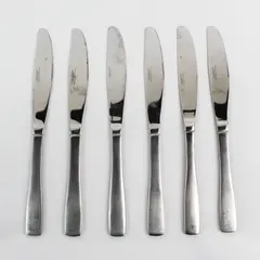 Lot of 6 Cambridge Silver Madison Pattern SS Dinner Knives 8.75" Long 4.5" HDL