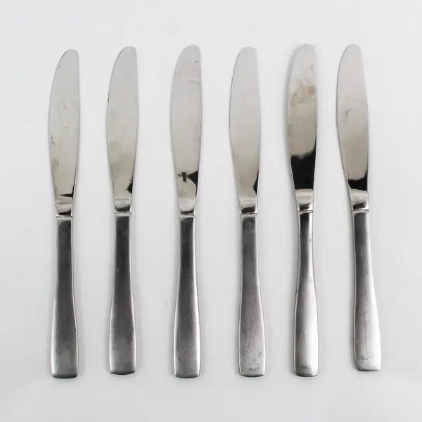 Lot of 6 Cambridge Silver Madison Pattern SS Dinner Knives 8.75" Long 4.5" HDL