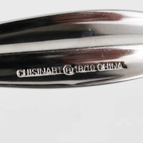 Lot Of 2 Cuisinart Flatware CUI16 Pattern 18/10 Stainless Salad Forks 7" Long